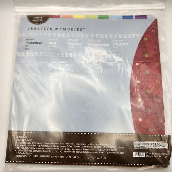 Creative Memories Power Palette Primary Christmas 8x8 Kit 2008  Scrapbooking - Picture 1 of 5